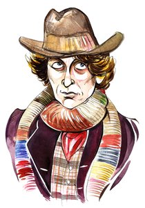 Tom Baker en tant que Doctor Who dans la série télévisée BBC du même nom